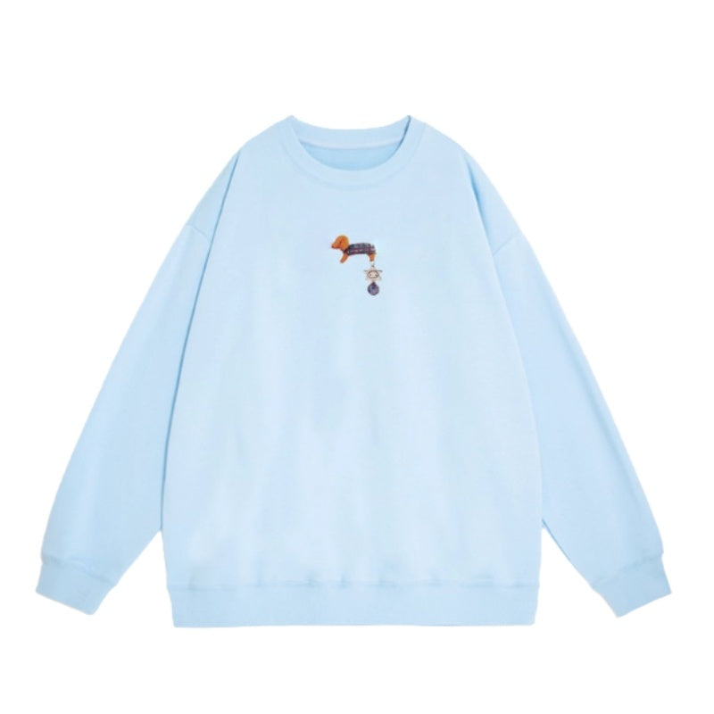 Fun Print Blue Comfortable Sweatshirt