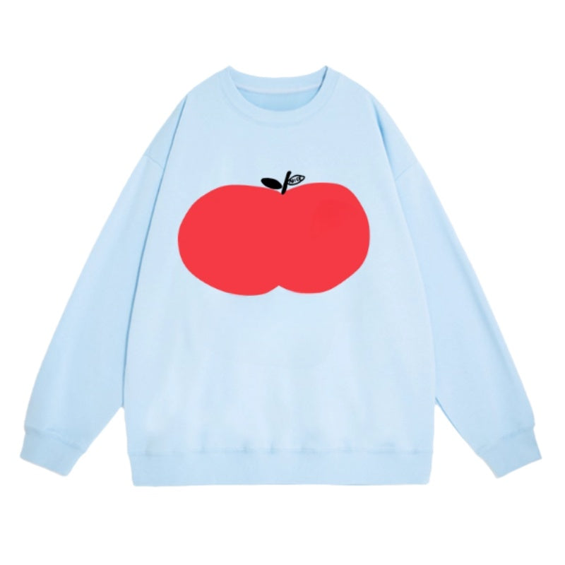 Casual Abstract Apple Sweatshirt